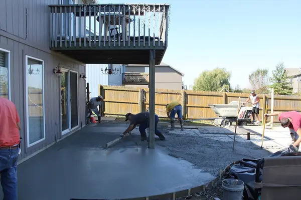 backyard concreting patio