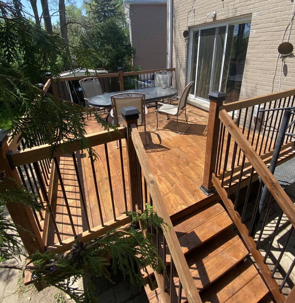 Building Deck with Stairs, Steps, and Railing Magic Landscape